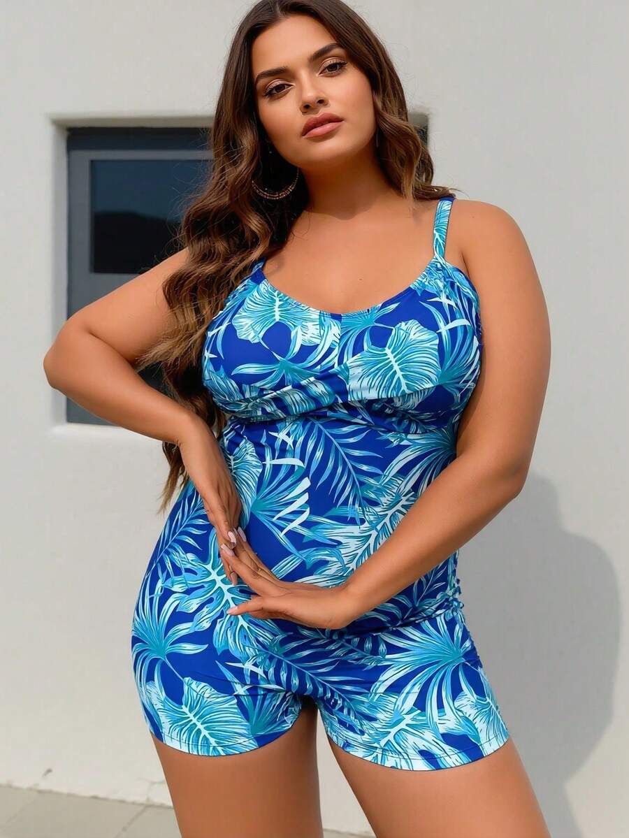 Maiô Maré de Flores Plus Size