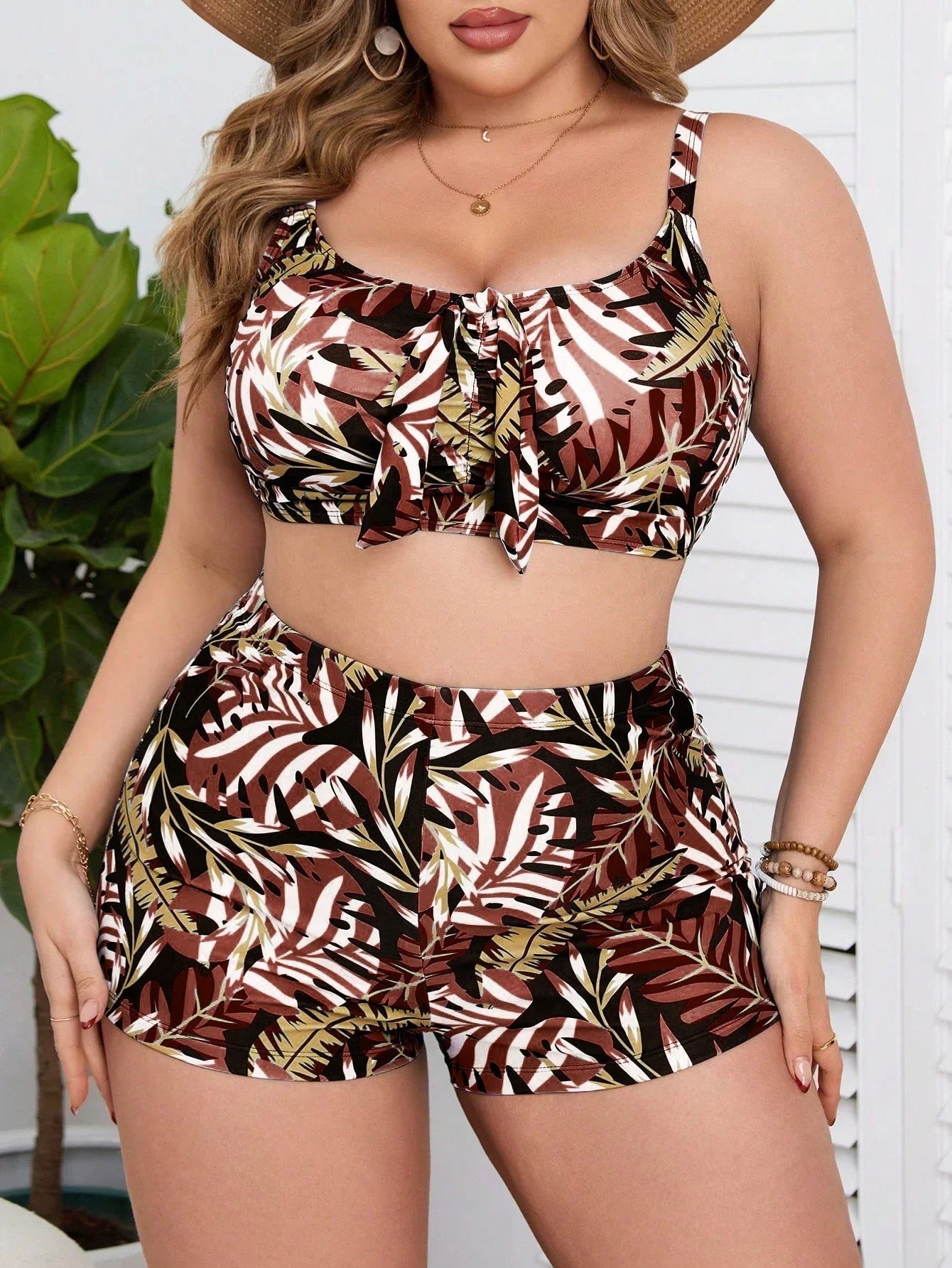 Biquíni Floresta Marítima Plus Size
